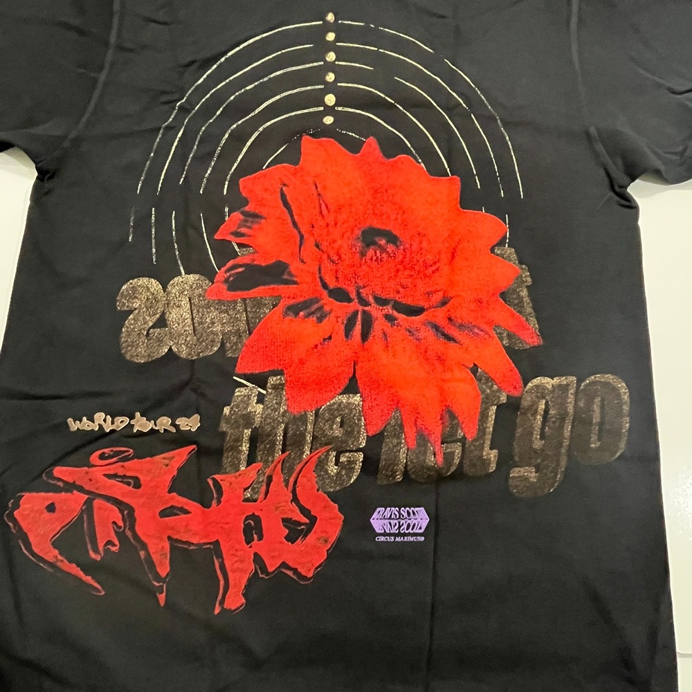 Travis Scott Utopia World Tour Tee Mens M Black Graphic 2024 Delresto Echoes - Picture 10 of 14
